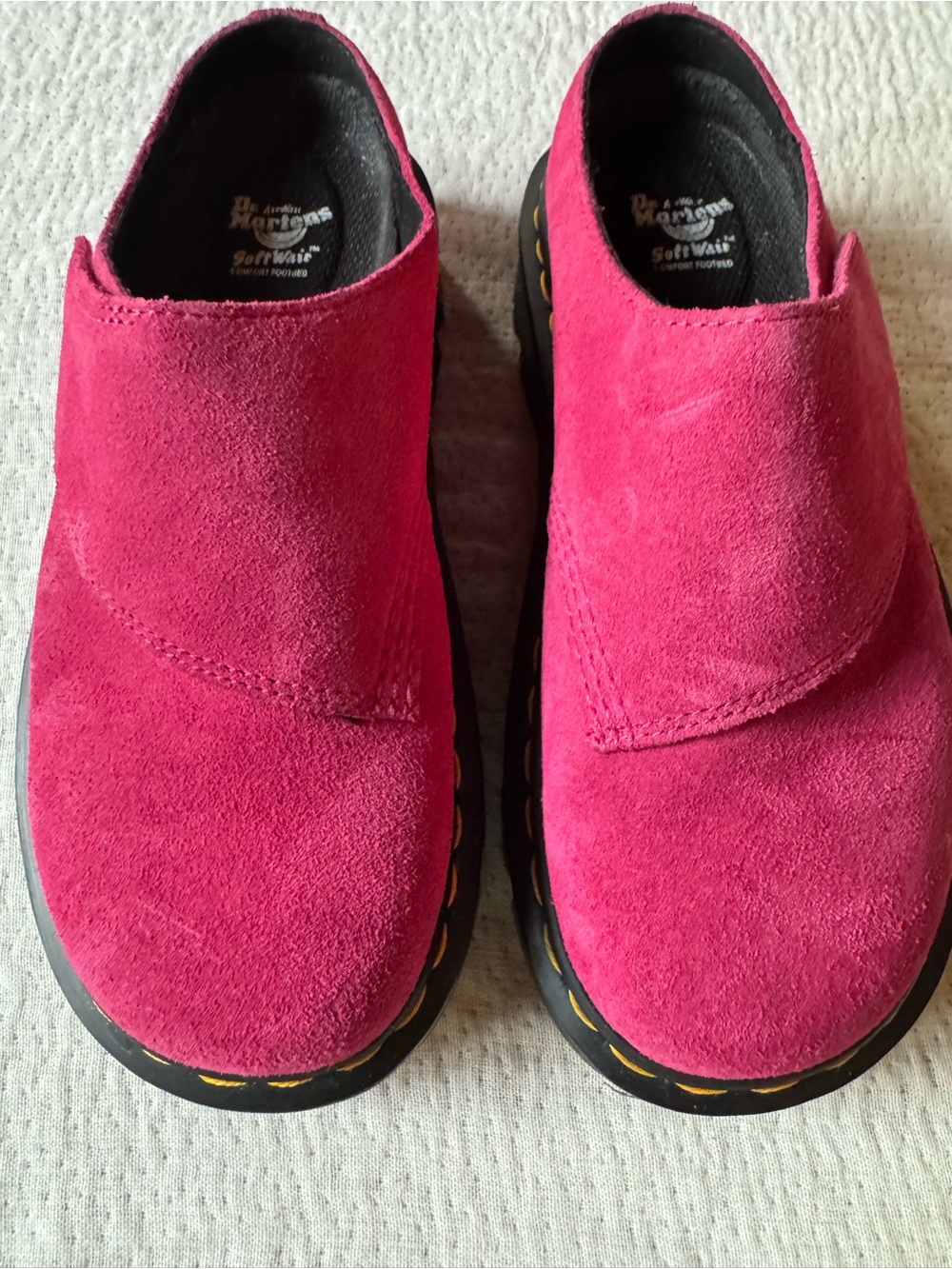 Dr. Martens Zebzag Anywhere in Fushia Pink Suede.  Like new US 6 (fits 7)